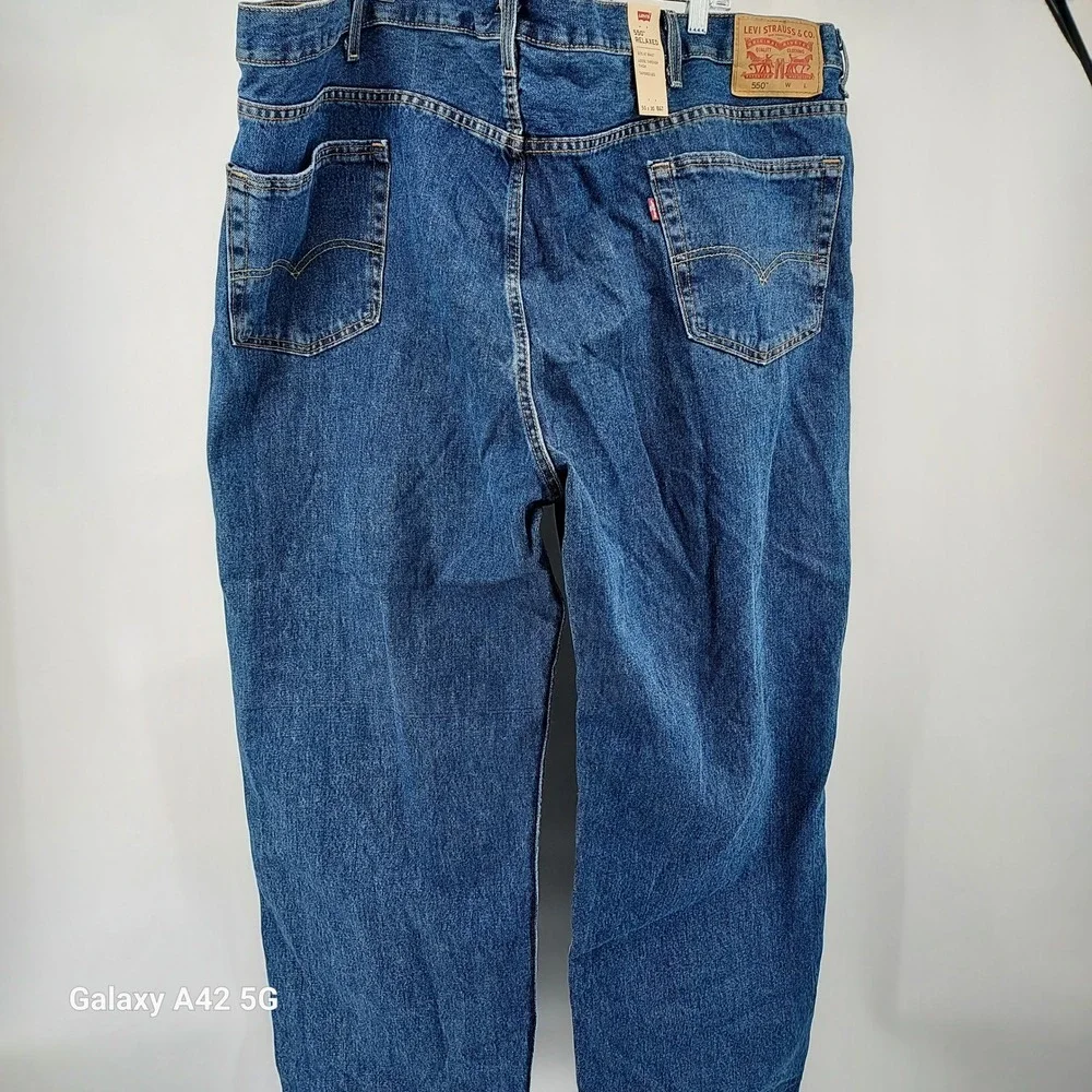 Levi's 550 Jeans Mens 50x30‎ Relaxed Fit Dark Wash Denim Water<Less